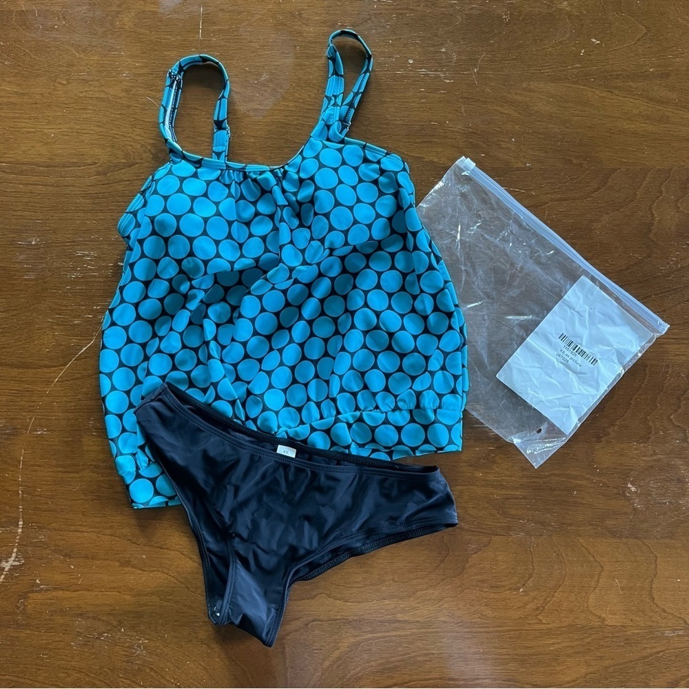 SeaFancy NWOT tankini teal black women’s size XS